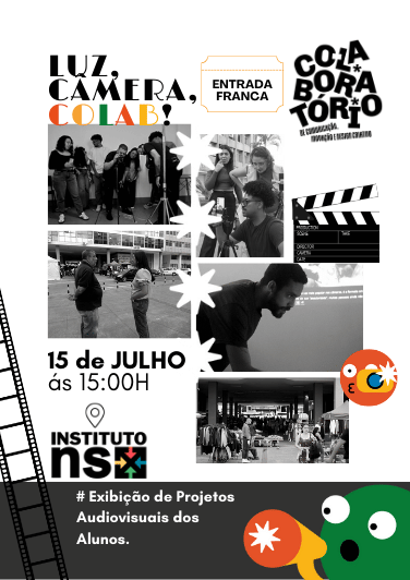 Cartaz da mostra Luz, Câmera, Colab